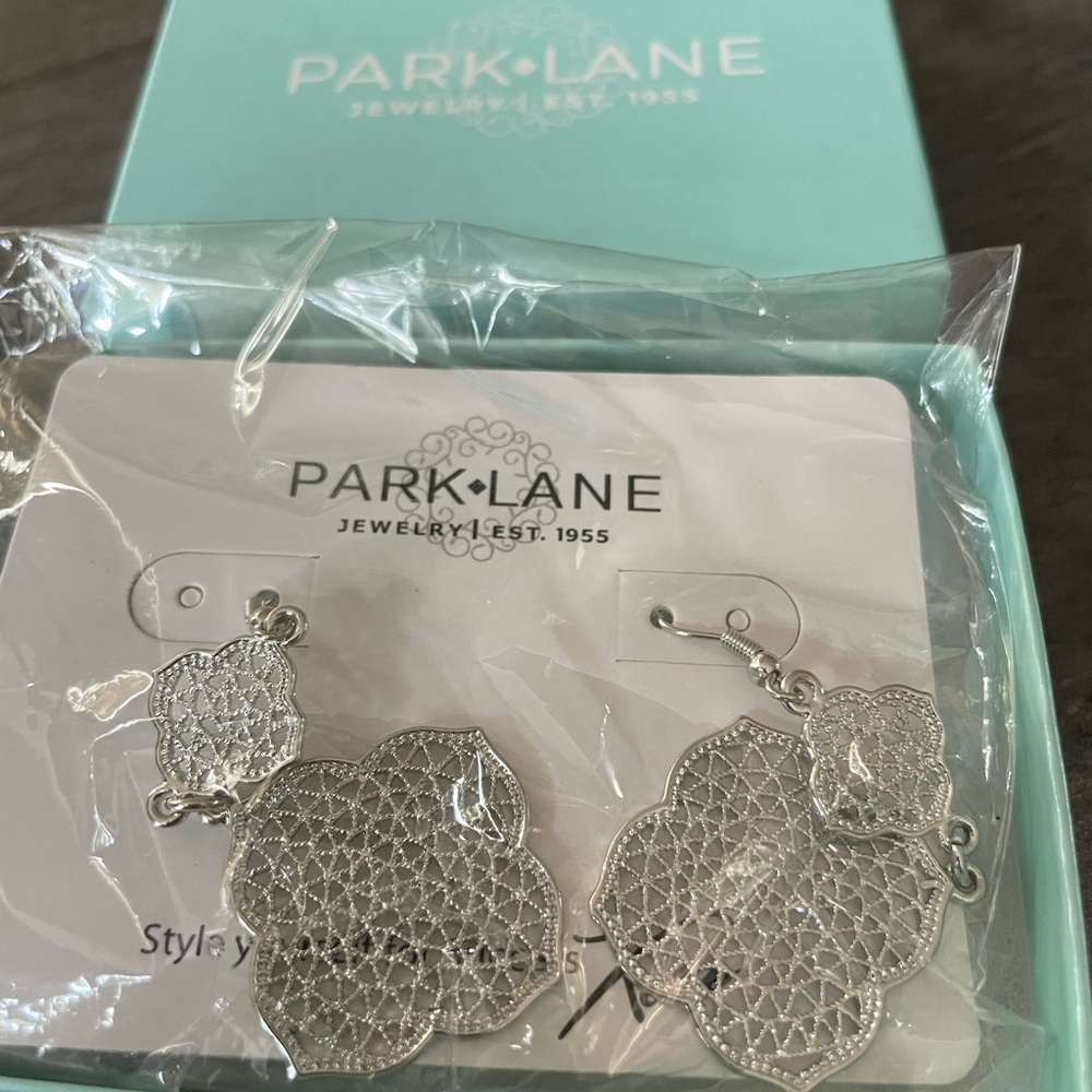 Park Lane Intricate Silver Floral Earrings